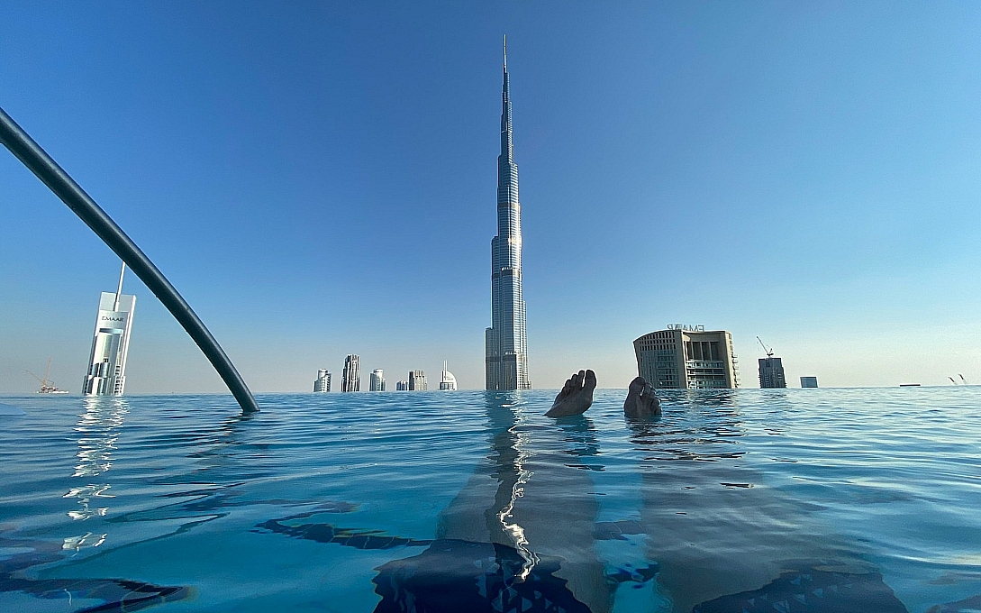 stunning view from infinity pool